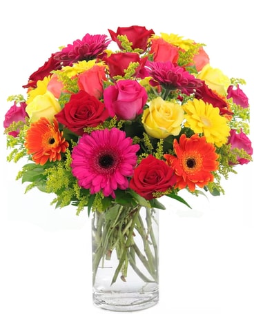 Roses and Gerberas Flower Arrangement